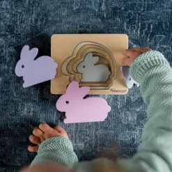 Puzzle en bois Lapin (6 pièces)