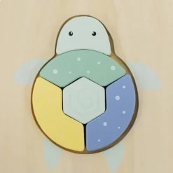 Puzzle en bois Tortue (5 pièces)