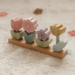 Puzzle fleurs à empiler en bois FSC Fairy Garden