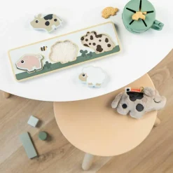 Puzzle sensoriel Tiny farm Multicolore