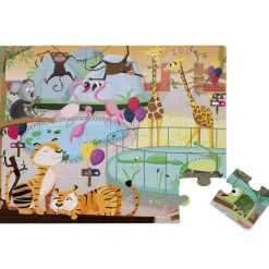 Puzzle tactile Une journée au zoo (20 pièces)