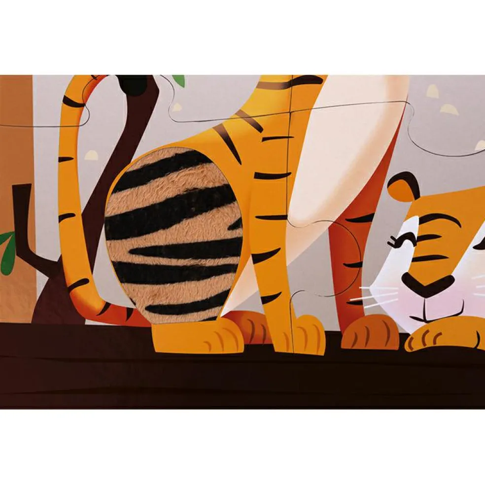 Puzzle tactile Une journée au zoo (20 pièces)