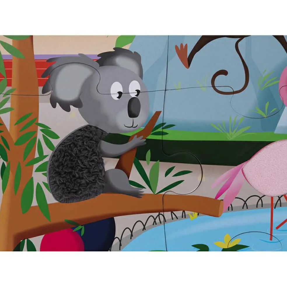 Puzzle tactile Une journée au zoo (20 pièces)