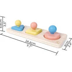 Puzzle trieur de formes Montessori en riz