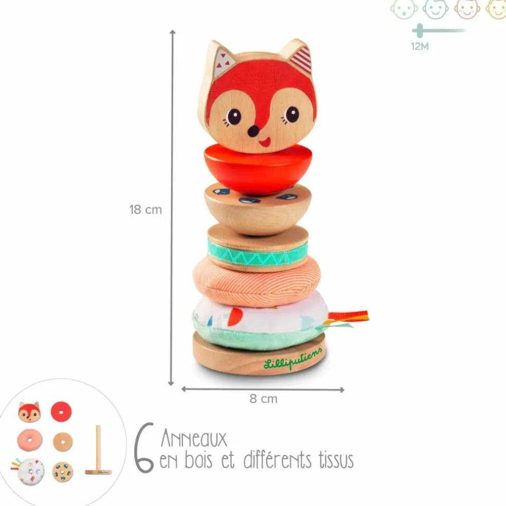 Pyramide en bois Alice la renarde