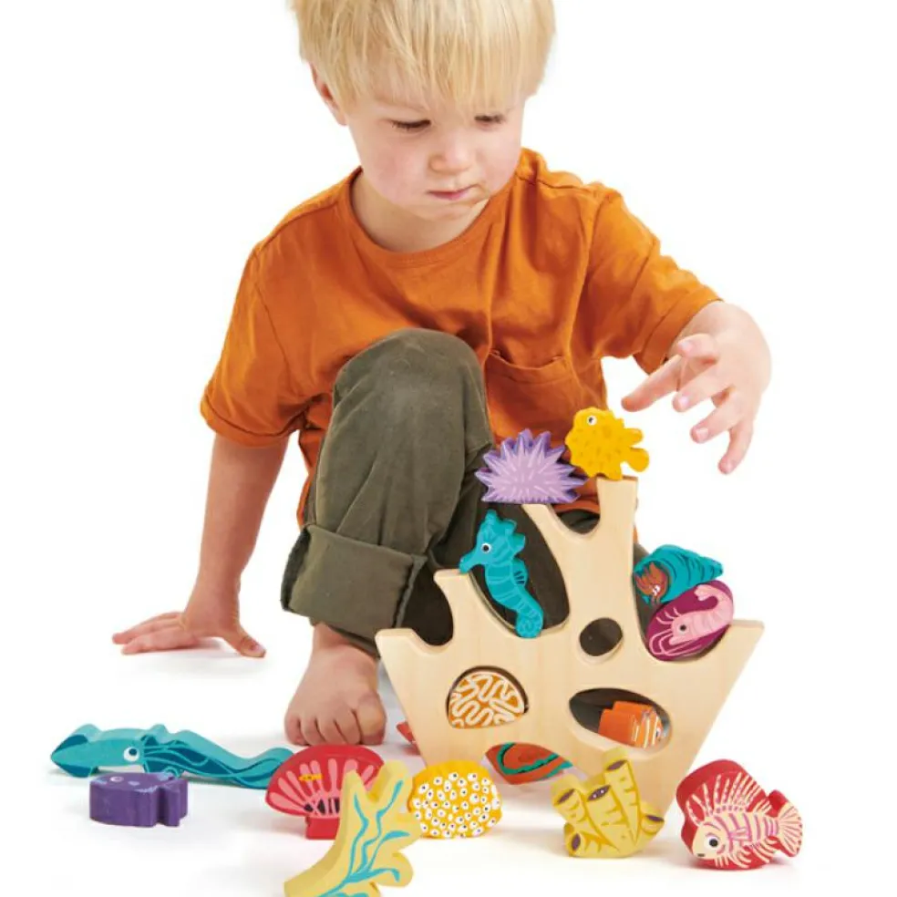 Récif de corail en bois à empiler