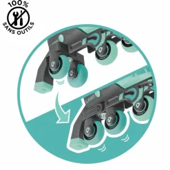 Rollers Learning Skate évolutif 2 en 1 Menthe (pointure 30-33)