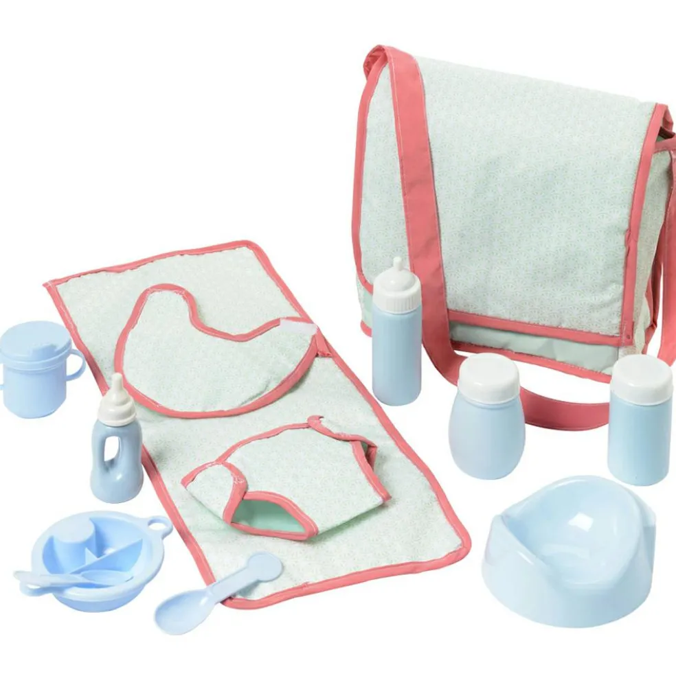 Sac à langer et 12 accessoires poupon