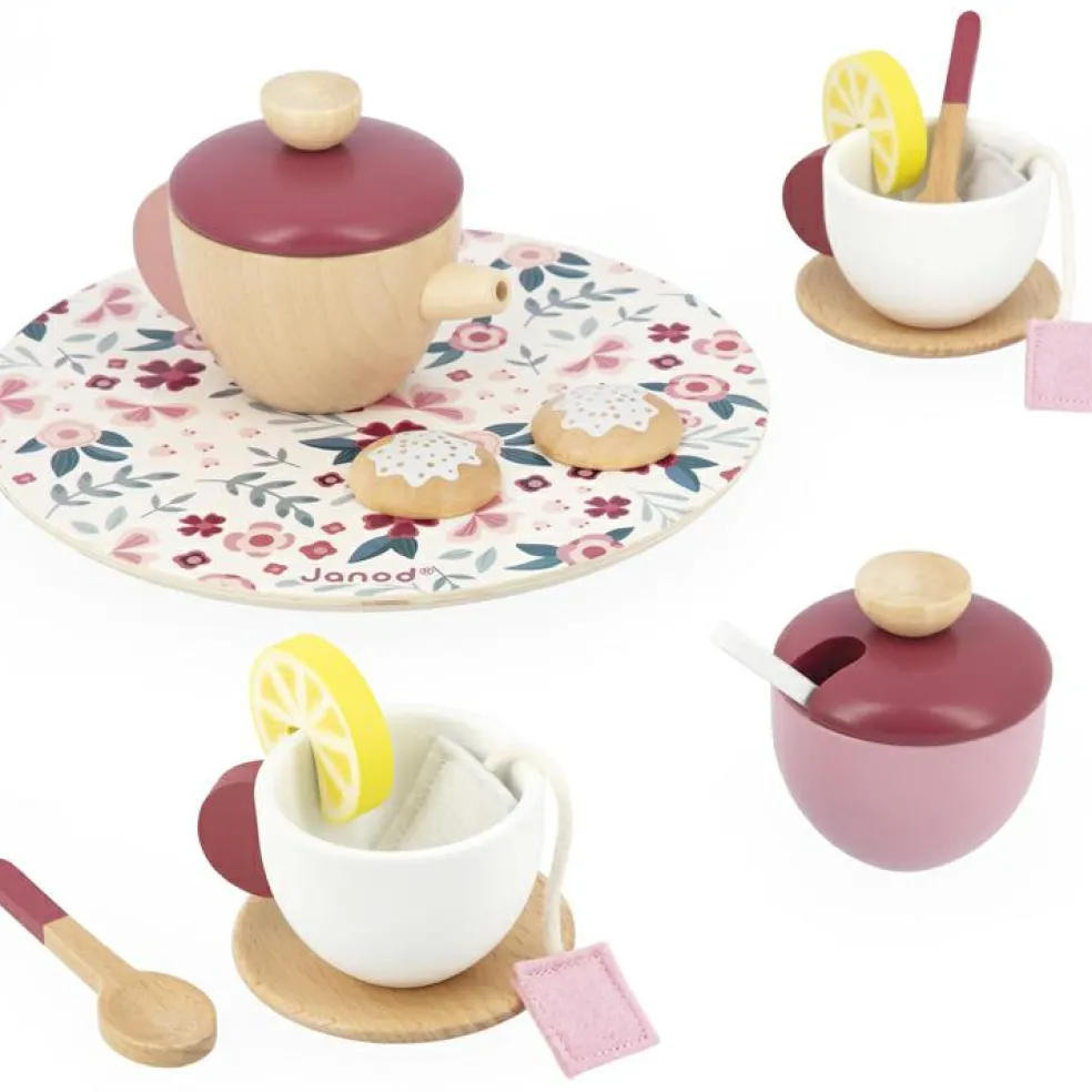 Service à thé en bois Twist