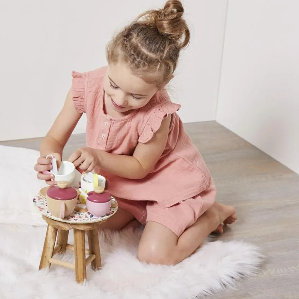 Service à thé en bois Twist