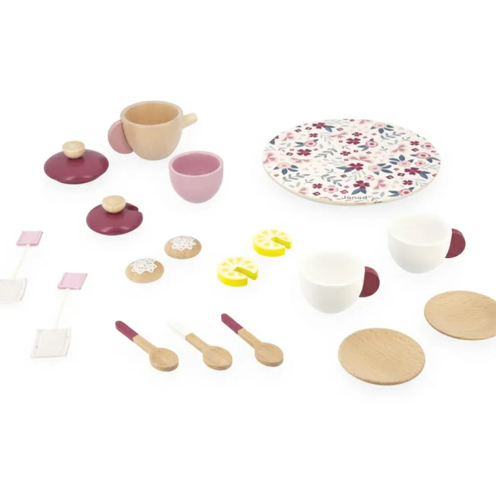 Service à thé en bois Twist