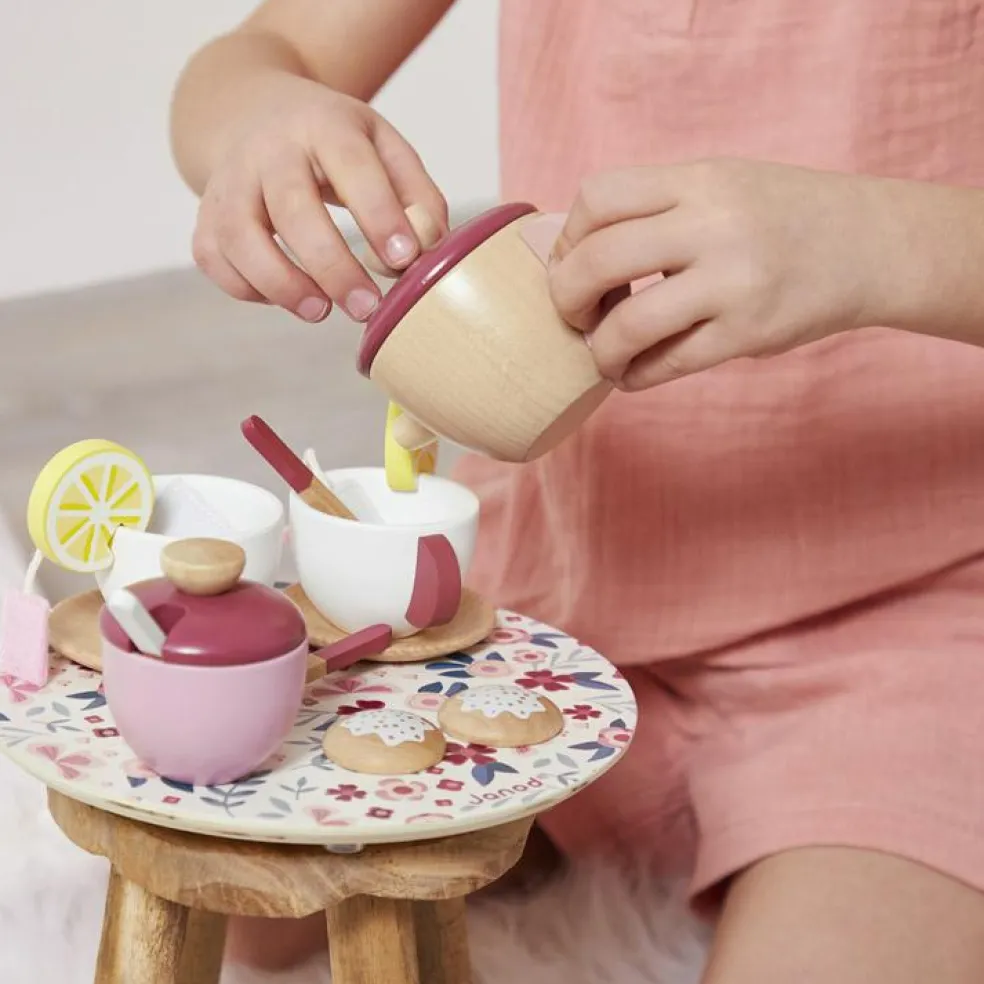 Service à thé en bois Twist