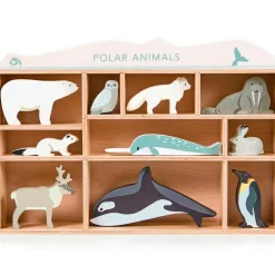 Set animaux en bois Animaux polaires