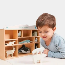 Set animaux en bois Animaux polaires