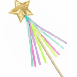 Set couronne et baguette magique Or