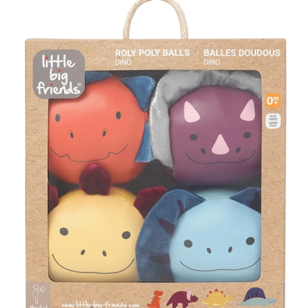 Set de 4 balles doudous Les Doodballs Les Amis Dinos