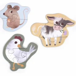 Set de 3 puzzles Mes premiers puzzles Animaux de la ferme