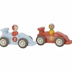 Set de 2 voitures de course en bois