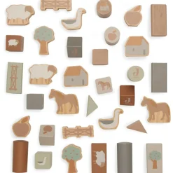 Set de cubes en bois Farm (34 pièces)