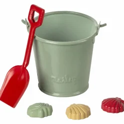 Set de plage seau pelle et coquillages pour figurine souris
