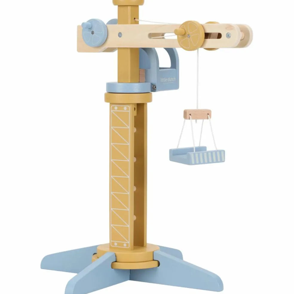 Set grue et chantier de construction en bois