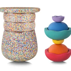 Set tabouret modulaire + jeu motricité Dynamic complete super confetti