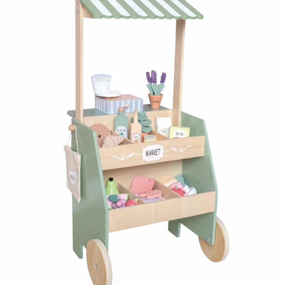 Stand de marché en bois