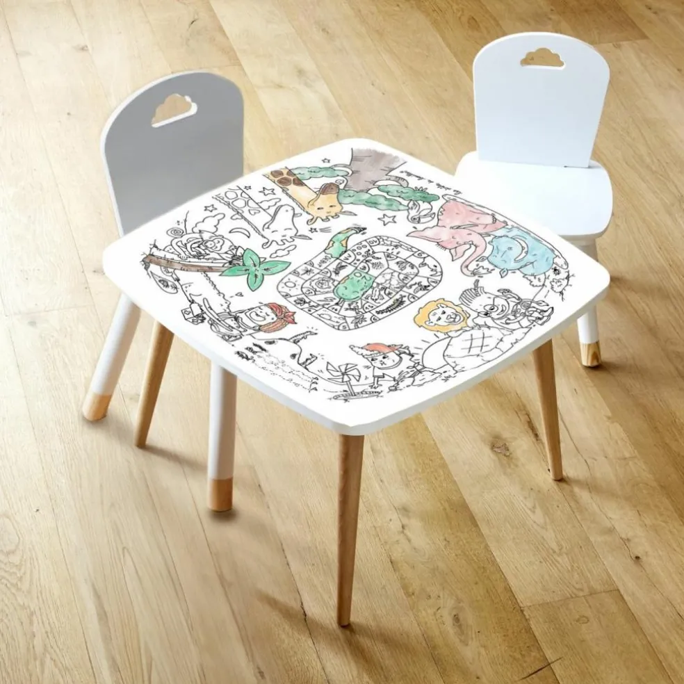 Table à colorier Coloritable modèle Savane