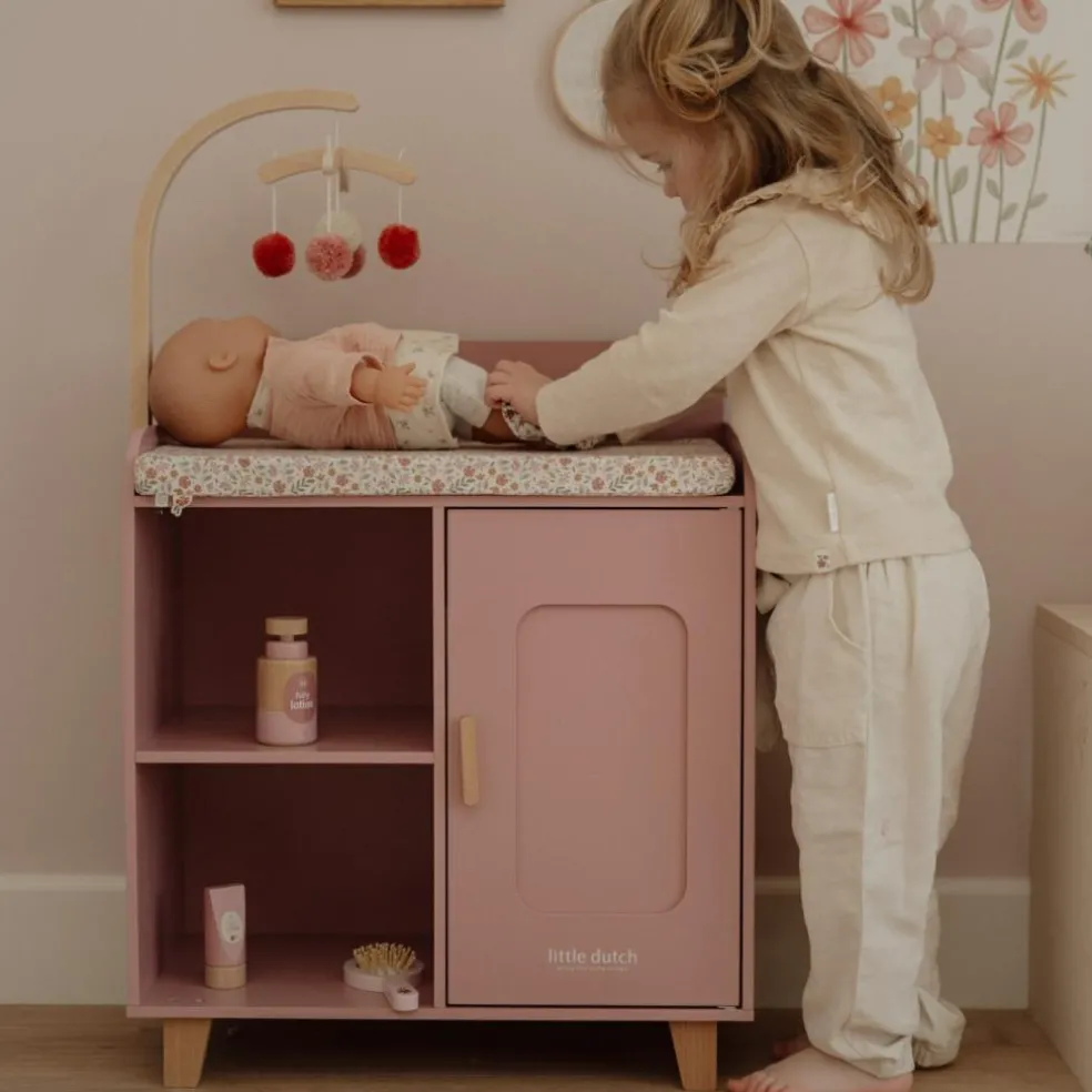 Table à langer pour poupée en bois