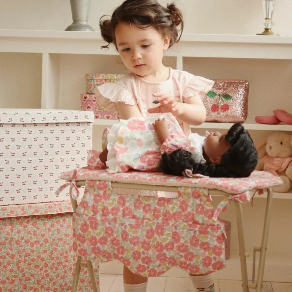 Table à langer pour poupée Rose anglaise