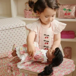 Table à langer pour poupée Rose anglaise