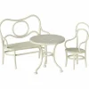 Table banc & chaise Souris Small Blanc cassé