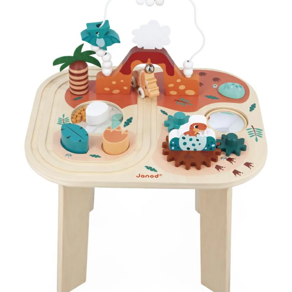 Table d'activités en bois Dino
