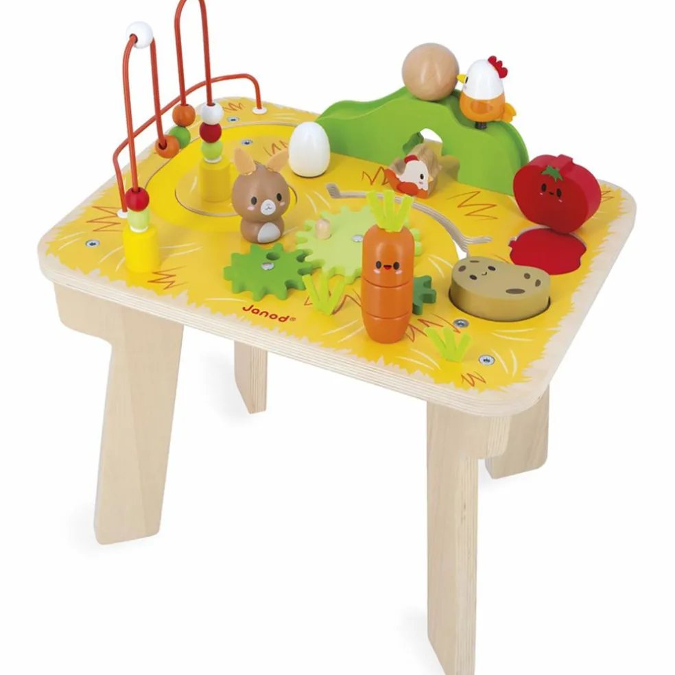 Table d'activités en bois Ferme