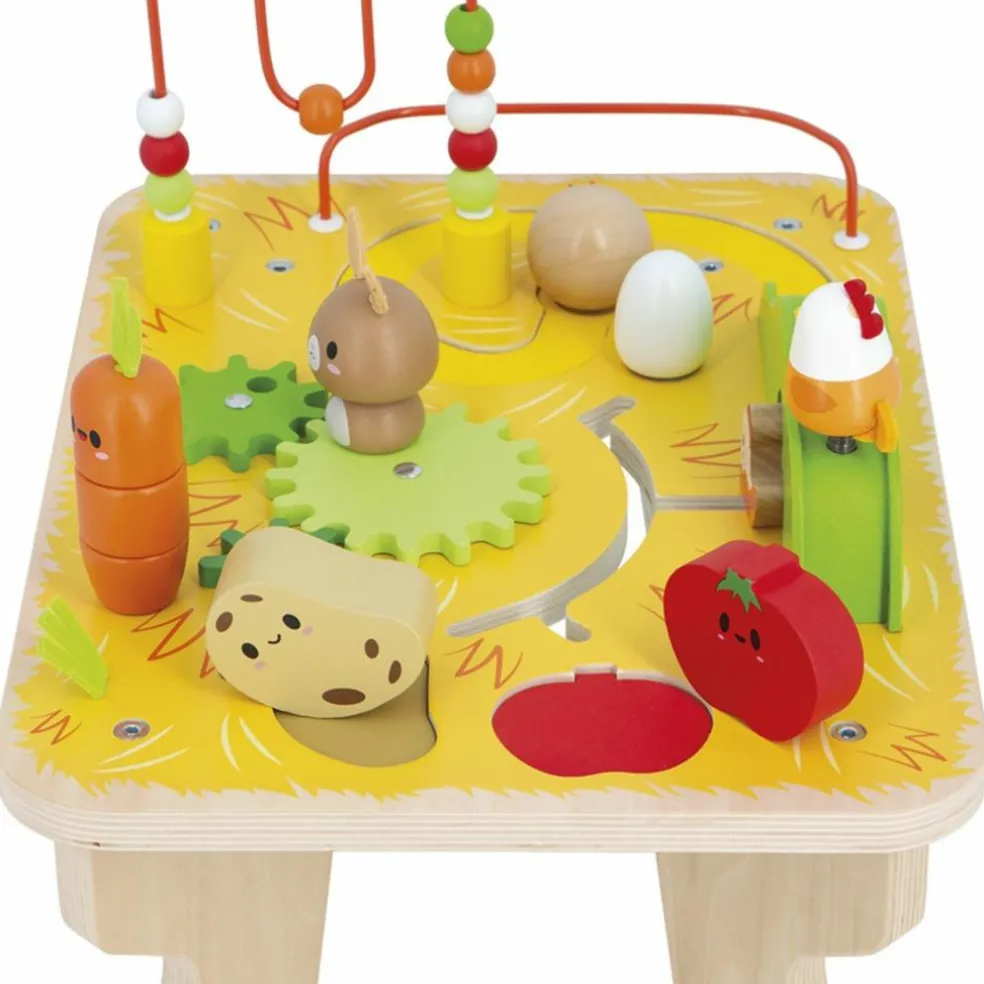 Table d'activités en bois Ferme