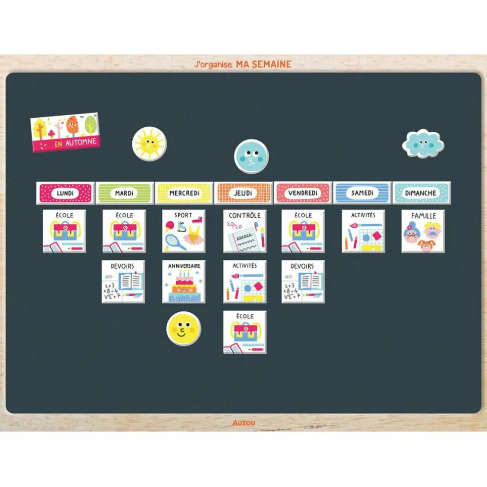 Tableau magnétique J'organise ma semaine