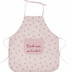 Tablier enfant en coton enduit Cerise (3-6 ans)