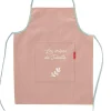 Tablier enfant en lin Rose poudré (personnalisable)