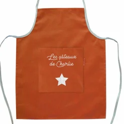 Tablier enfant en lin Terracotta (personnalisable)