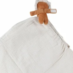 Tapis d'activité en mousseline Babou et Kendi écru (50 x 50 cm)