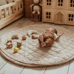 Tapis de jeu 2 en 1 Noomad Organic Soft Stripes Brown