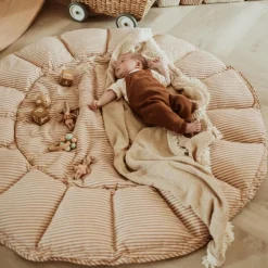 Tapis de jeu 3 en 1 Organic Coco Stripes Brown