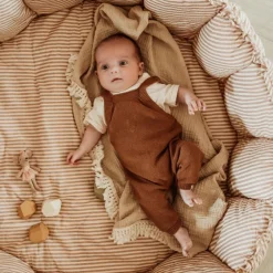 Tapis de jeu 3 en 1 Organic Coco Stripes Brown