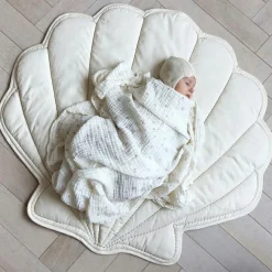 Tapis de jeu coquillage écru