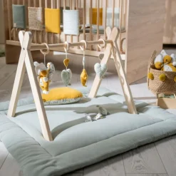 Tapis de jeu en gaze de coton Sauge (100 x 100 cm)