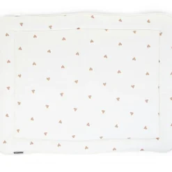 Tapis de parc Jersey coeurs dorés (75 x 95 cm)