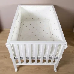 Tapis de parc Jersey coeurs dorés (75 x 95 cm)