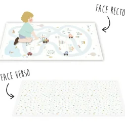 Tapis puzzle 3 en 1 Tiloo Village (120 x 180 cm)