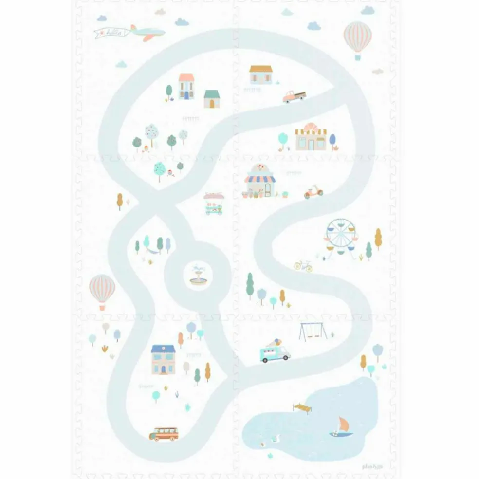 Tapis puzzle 3 en 1 Tiloo Village (120 x 180 cm)