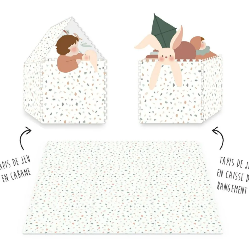 Tapis puzzle 3 en 1 Tiloo Village (120 x 180 cm)